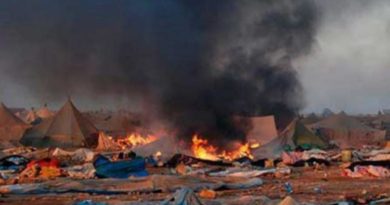 Imagen del campamento de Gdeim Izik desmantelado por Marruecos. / Efe