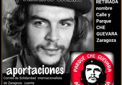 Campaña de recogida de fondos para recuperar el nombre de la calle y parque Che Guevara en Zaragoza