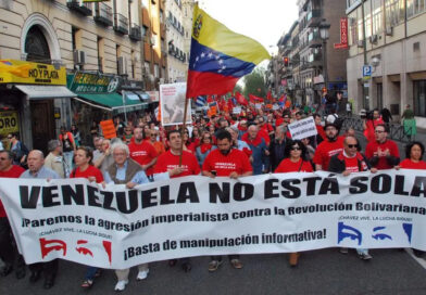 Colectivos políticos, sindicales y sociales de Aragón denuncian la «agresión imperialista» de EEUU contra Venezuela.