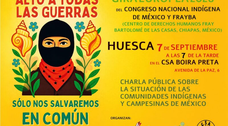 Gira Europea 2026 del Congreso Nacional Indígena de México y FrayBa.